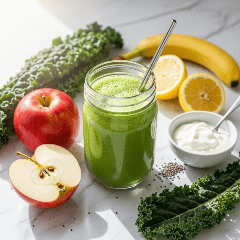 Apple Kale Smoothie Recipe: Healthy Green Smoothie for Energy
