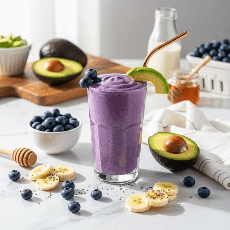 Creamy Blueberry Avocado Smoothie Recipe – Secretly Healthy & Delicious!