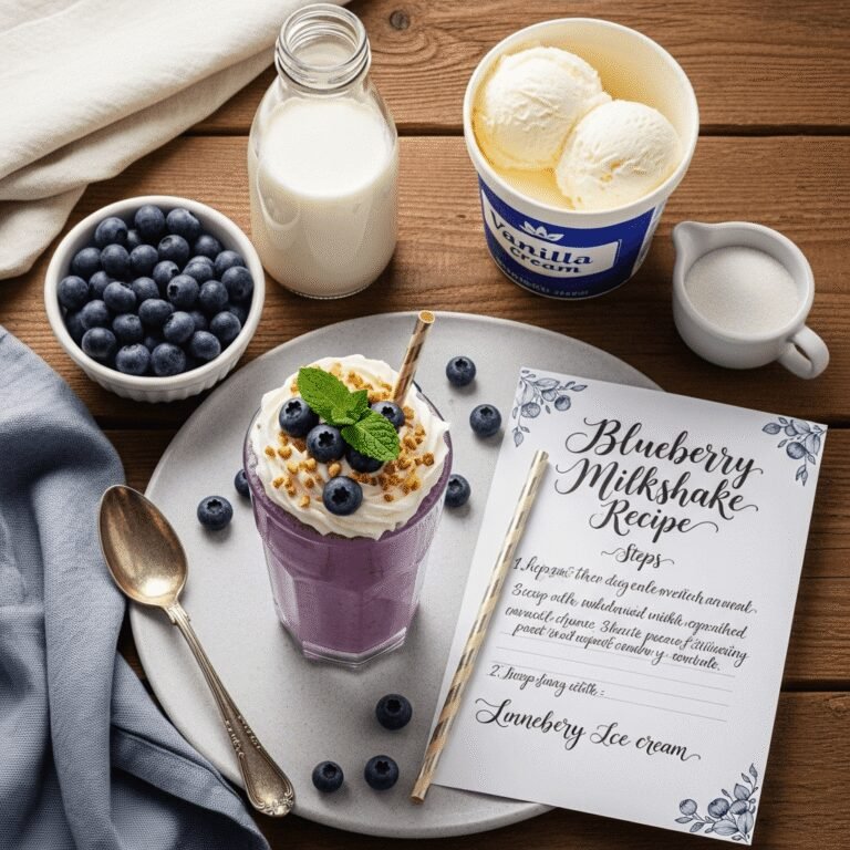 Refreshing Blueberry Milkshake Recipe – Thick, Fruity & Simply Delicious!