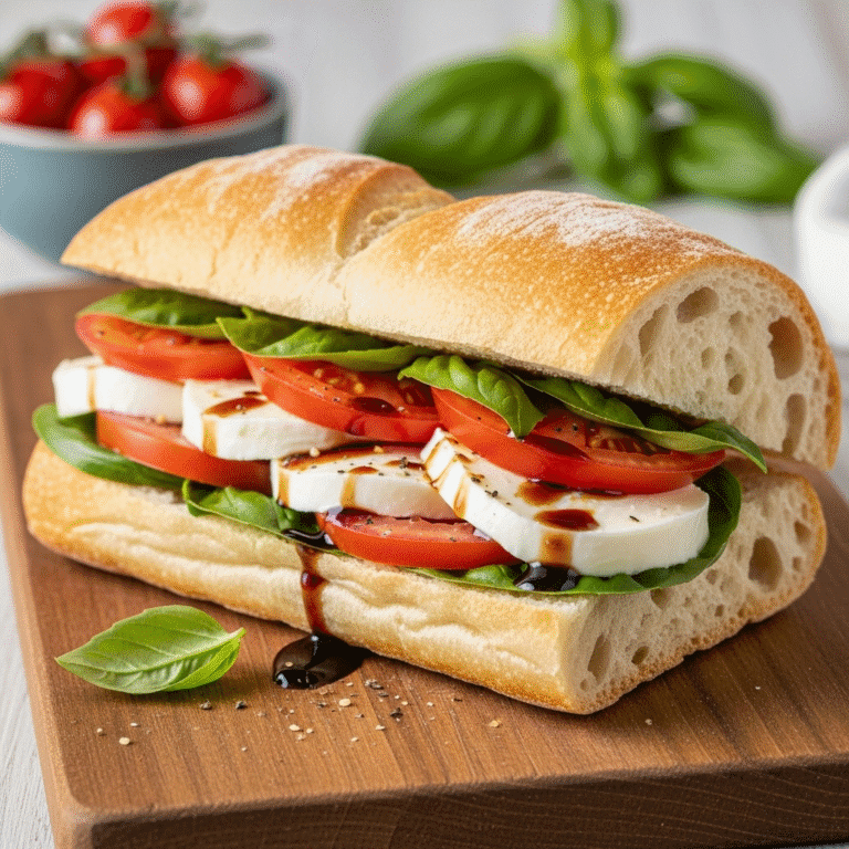 The Perfect Caprese Sandwich Recipe – Fresh, Simple & Absolutely Delicious