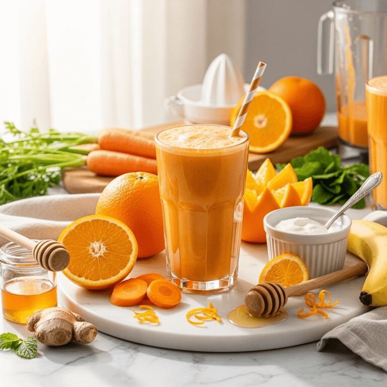 Carrot Orange Smoothie Recipe: Healthy Vitamin C Smoothie