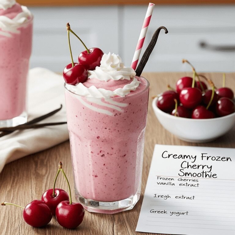 Cherry Vanilla Smoothie Recipe: Creamy Frozen Cherry Smoothie