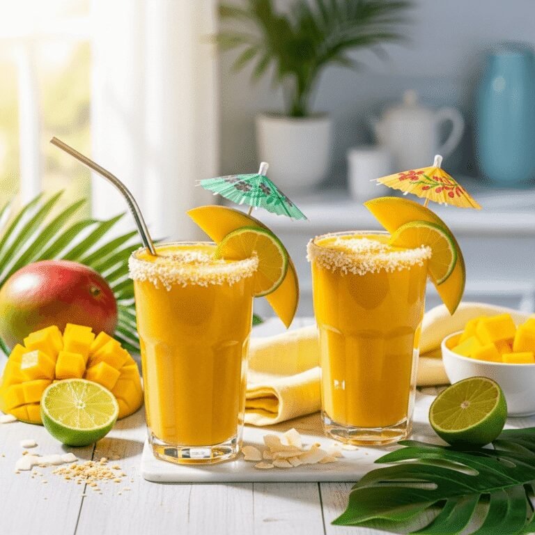 Tropical Coconut Mango Smoothie Recipe – Creamy, Dreamy & Paradise Perfect!