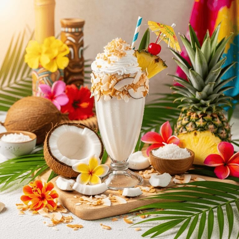 Tropical Coconut Milkshake Recipe – Creamy, Sweet
