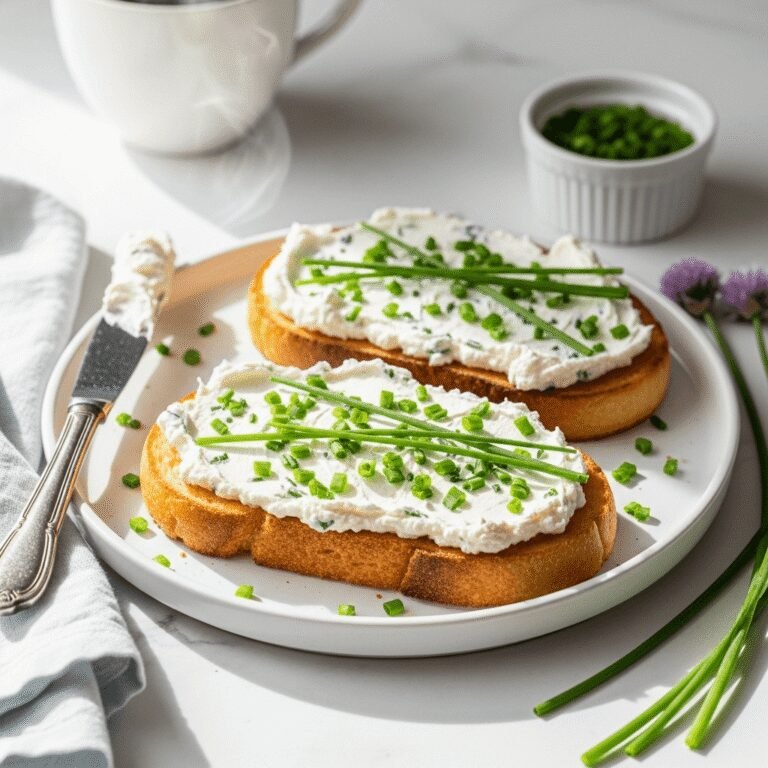 Cream Cheese Chive Toast Recipe – Savory, Creamy, and Ready in 5 Minutes