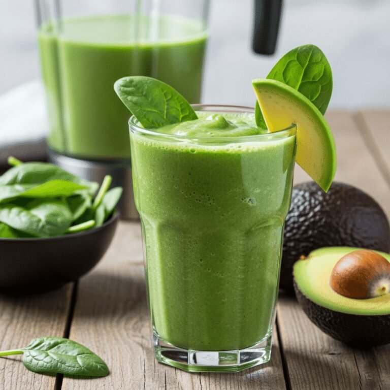 Creamy Avocado Spinach Smoothie (Healthy Green Smoothie in 5 Minutes!)