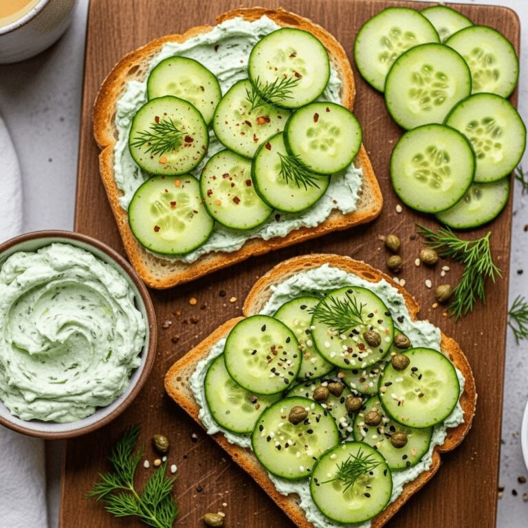 Cucumber Cream Cheese Toast Recipe: The Fresh & Light Breakfast Taking Over Pinterest