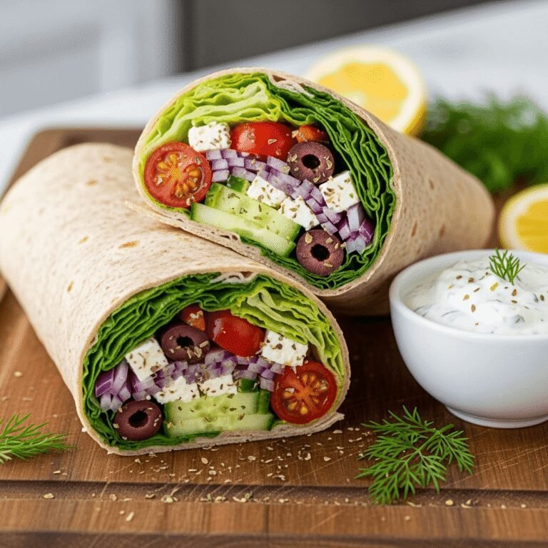 Greek Salad Wrap Recipe: Fresh Mediterranean Lunch in Minutes