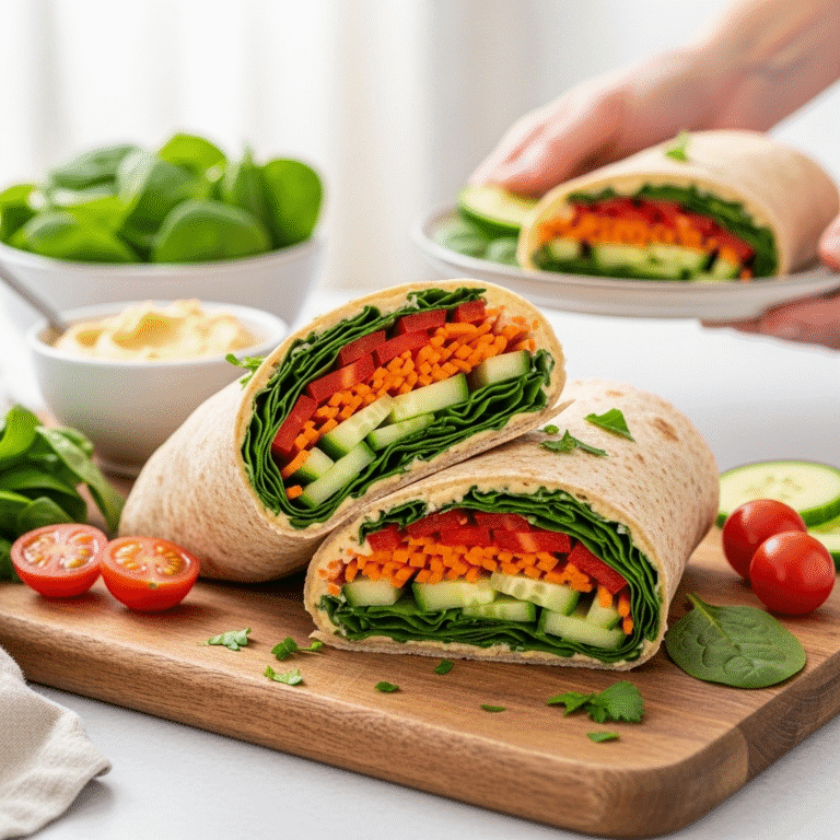 Easy Hummus Veggie Wrap Recipe (Fresh, Healthy & So Delicious!)