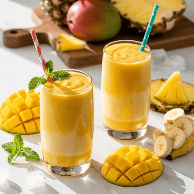 Tropical Mango Pineapple Smoothie Recipe – Easy, Refreshing & Ready in 5 Minutes!