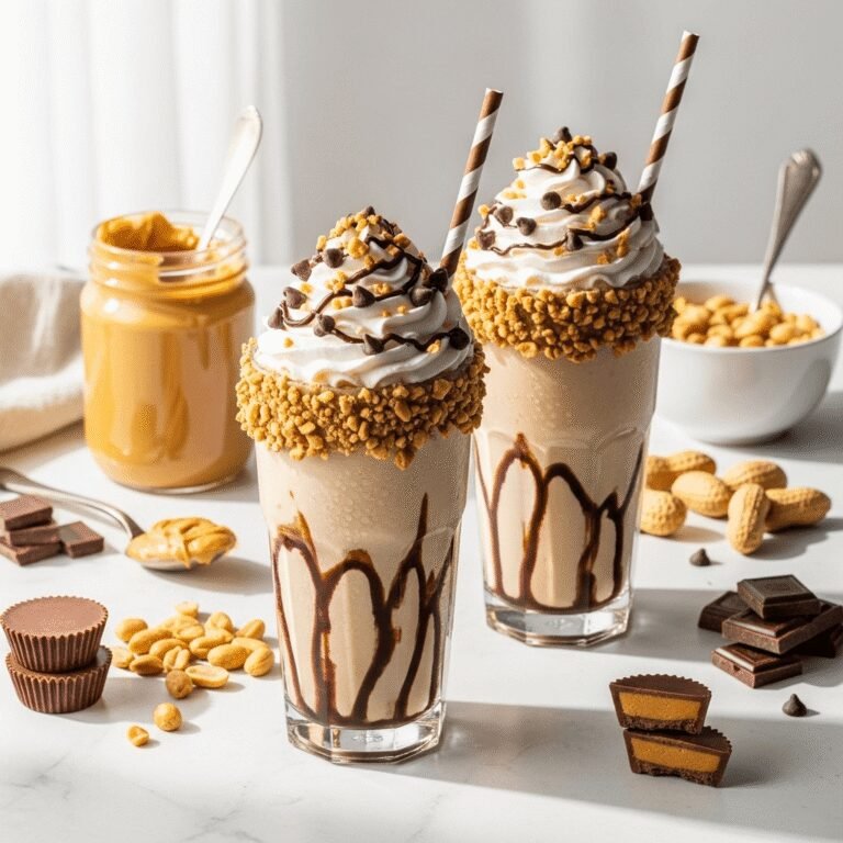 Creamy Peanut Butter Milkshake Recipe (5 Minutes!)