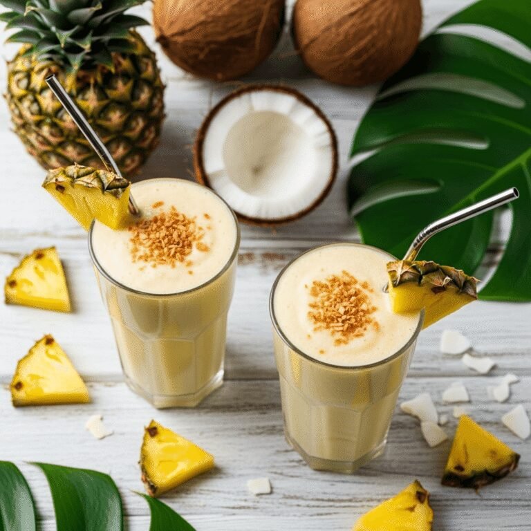 Tropical Paradise in a Glass: Creamy Pineapple Coconut Smoothie Recipe