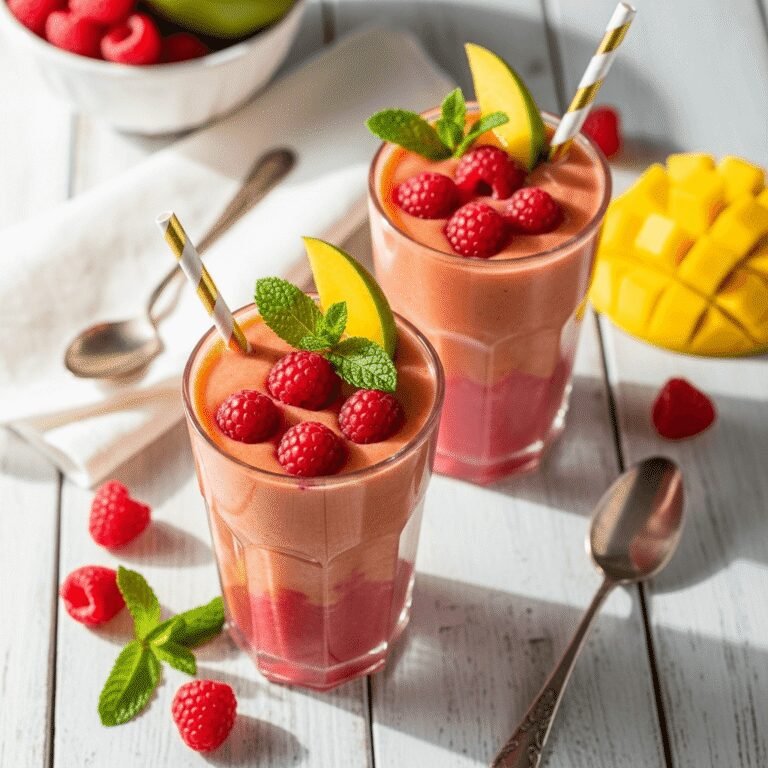 Raspberry Mango Smoothie Recipe – Tropical & Refreshing in 5 Minutes!