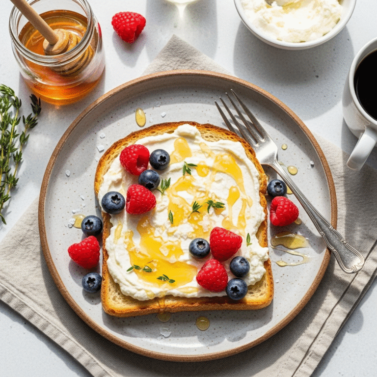 Ricotta Honey Toast Recipe – Creamy, Sweet, and Irresistibly Simple