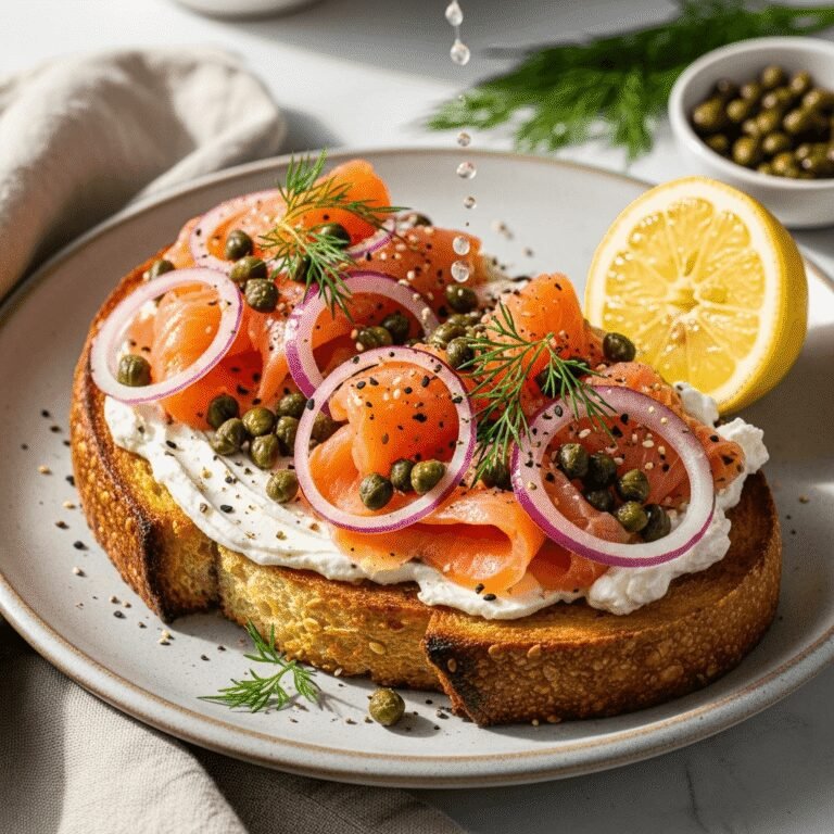 Smoked Salmon Cream Cheese Toast: The Perfect Gourmet Breakfast in 10 Minutes