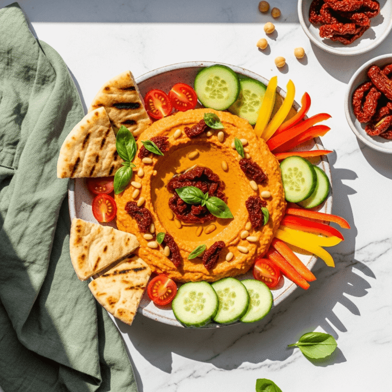 Sun-Dried Tomato Hummus: Easy Mediterranean Dip Recipe