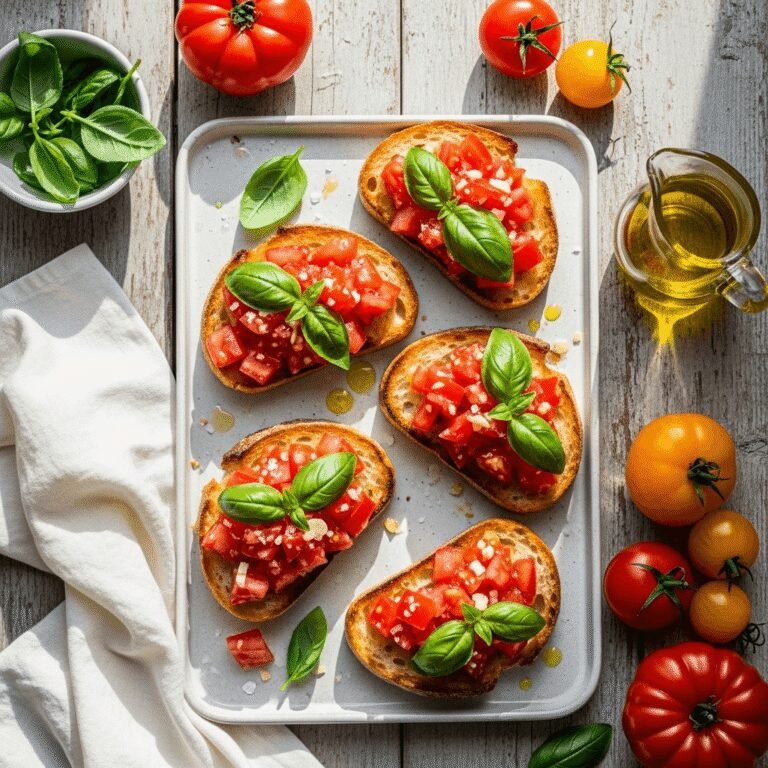 Easy Tomato Basil Toast Recipe – Fresh, Flavorful, and Ready in 10 Minutes