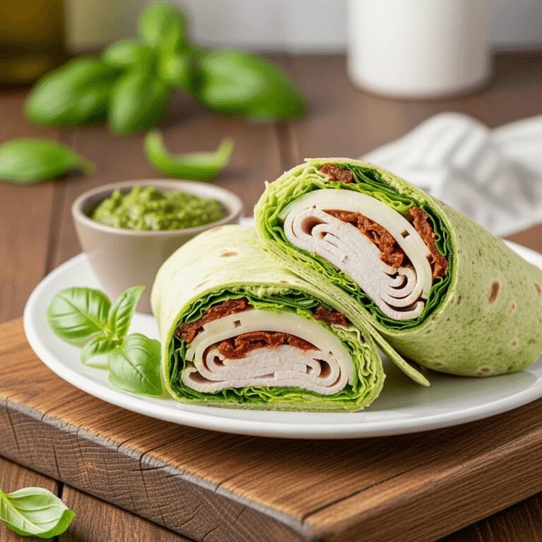 Turkey Pesto Wrap Recipe – Fresh, Flavorful & Ready in 15 Minutes