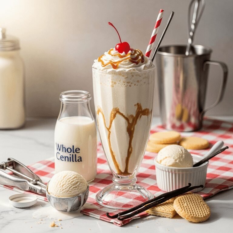Classic Vanilla Milkshake Recipe – Thick, Creamy & Better Than a Diner!