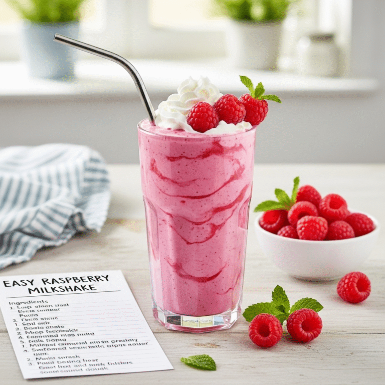 Easy Raspberry Milkshake Recipe (Thick & Creamy!)