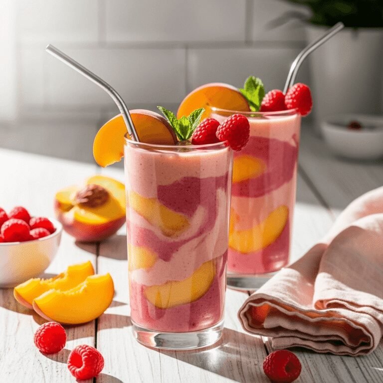 Dreamy Raspberry Peach Smoothie Recipe – Sweet, Creamy & Perfectly Refreshing