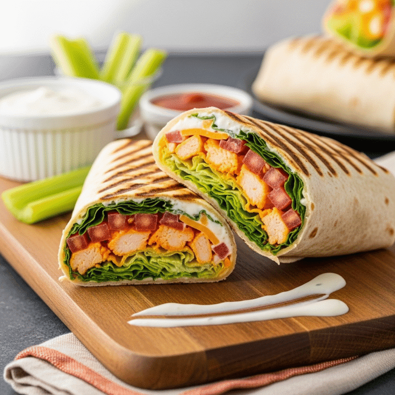Easy Buffalo Chicken Wrap Recipe (Ready in 15 Minutes!)