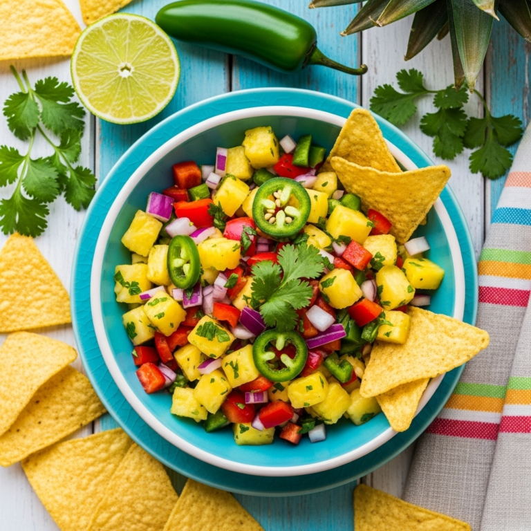 Sweet and Spicy Pineapple Jalapeño Salsa Recipe (Perfect Summer Appetizer!)