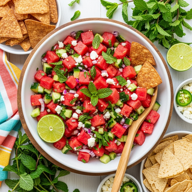 Refreshing Watermelon Mint Salsa Recipe (Summer’s Best Appetizer!)