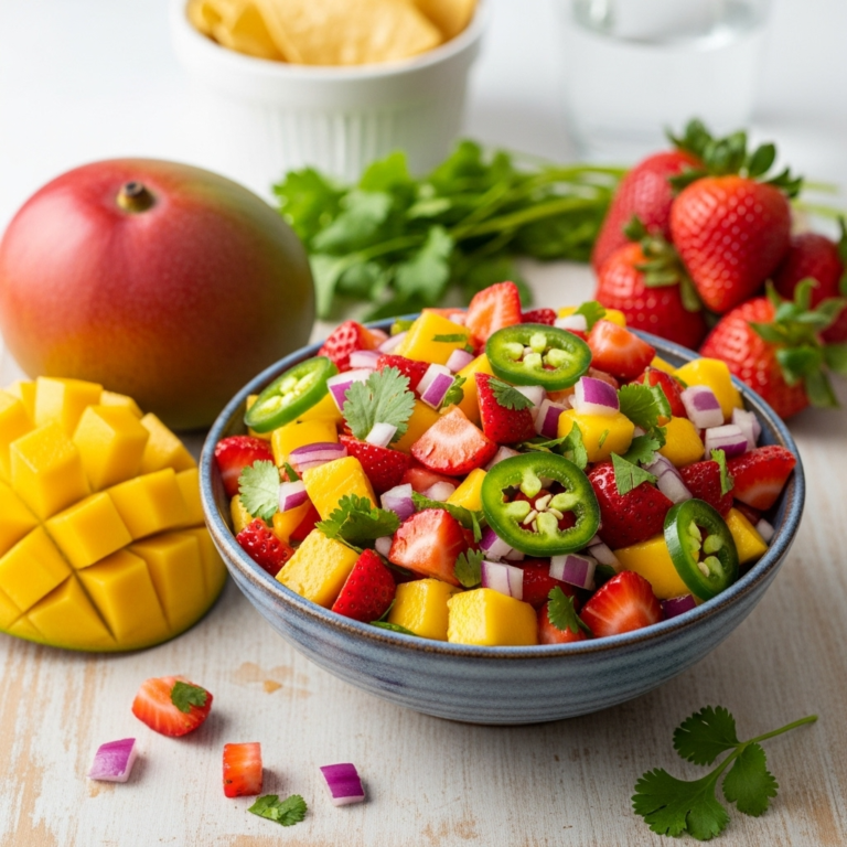 Fresh Strawberry Mango Salsa Recipe – Easy, Colorful & Bursting with Flavor!