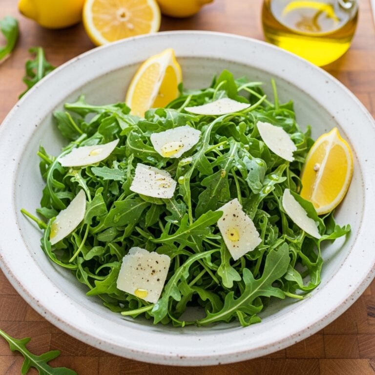 Easy Arugula Parmesan Salad Recipe – Fresh Italian Lemon Salad