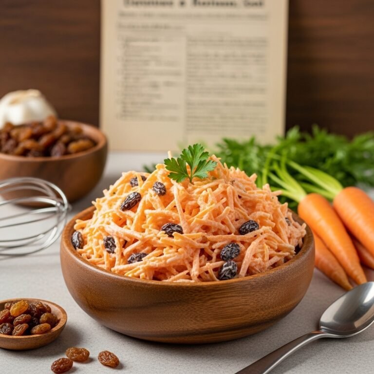 Classic Carrot Raisin Salad Recipe – Creamy, Sweet & Easy Side Dish
