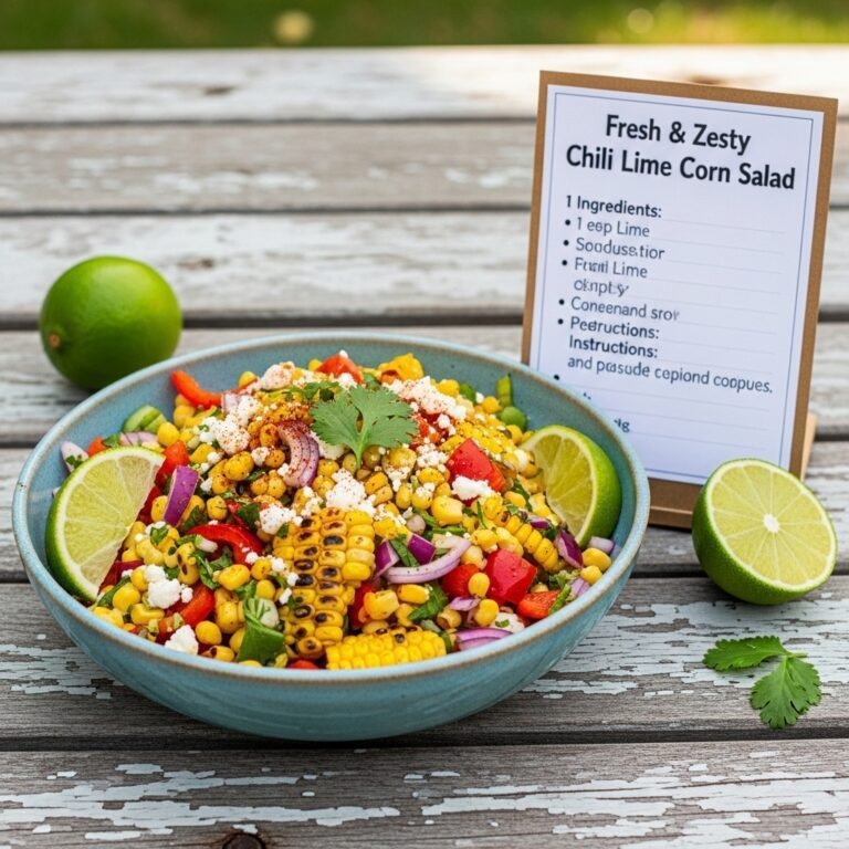 Fresh & Zesty Chili Lime Corn Salad Recipe (Easy Mexican-Inspired Side Dish)