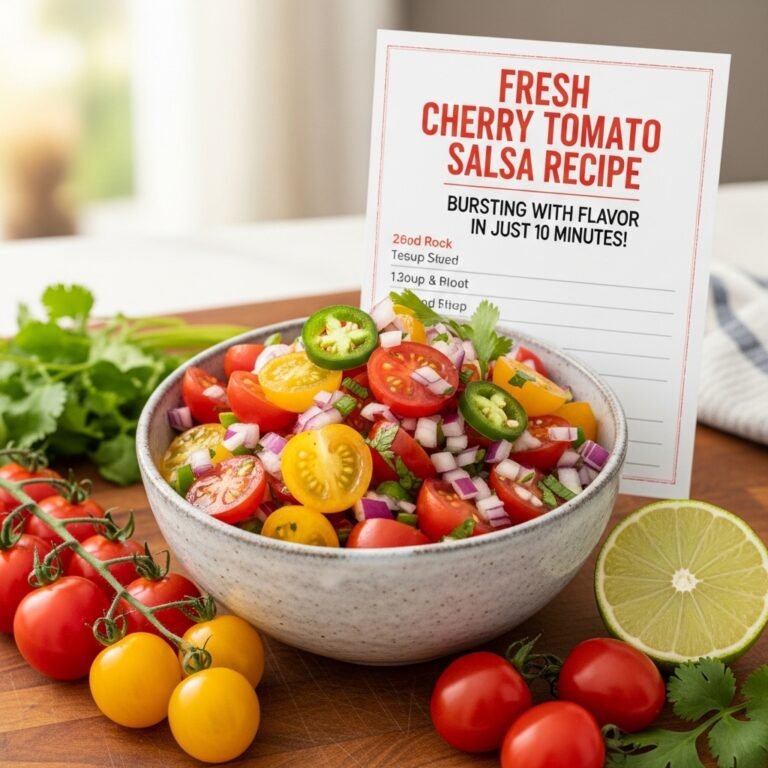 Fresh Cherry Tomato Salsa Recipe — Bursting with Flavor in Just 10 Minutes!