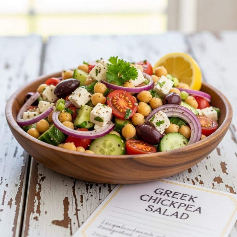 Greek Chickpea Salad Recipe: The Hearty, Healthy Mediterranean Bowl You’ll Make Every Single Week!