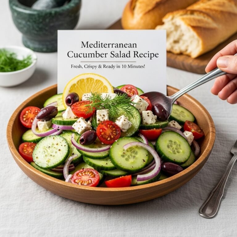 Mediterranean Cucumber Salad Recipe: Fresh, Crispy & Ready in 10 Minutes!