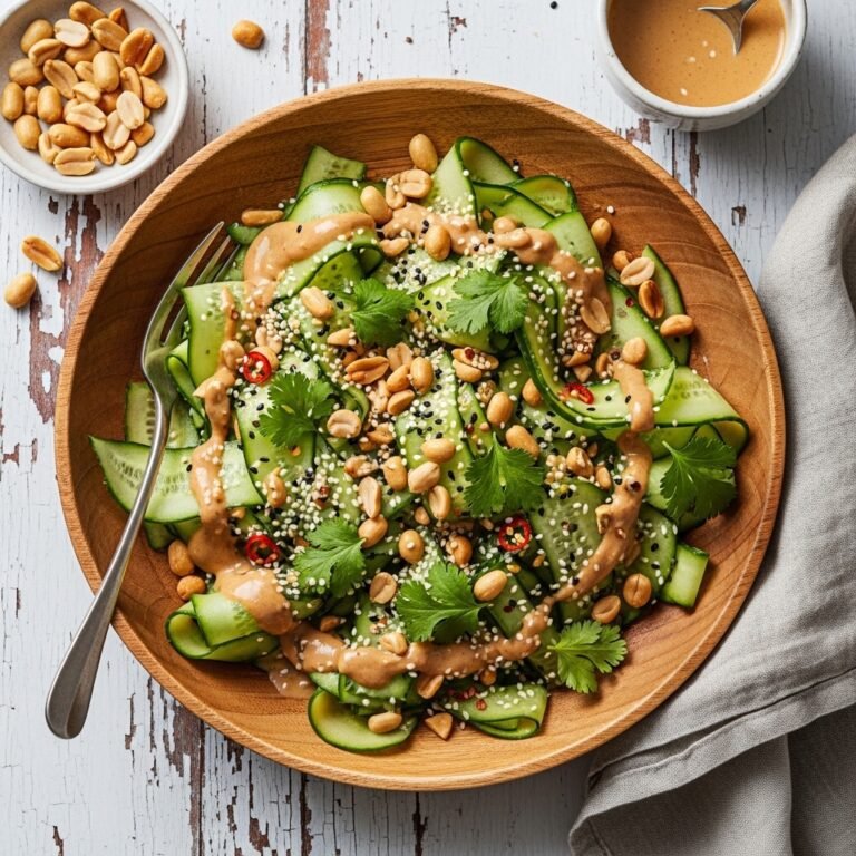 Crispy Peanut Sesame Cucumber Salad Recipe (Easy Asian-Inspired Side Dish)