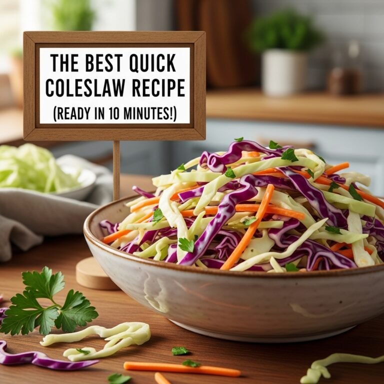 The Best Quick Coleslaw Recipe (Ready in 10 Minutes!)