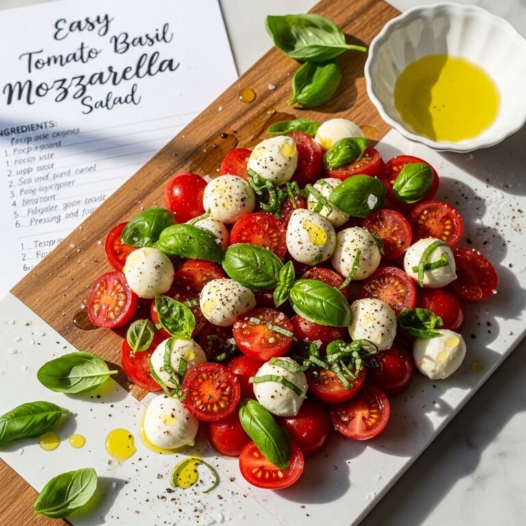 Easy Tomato Basil Mozzarella Salad Recipe – Fresh Italian Classic