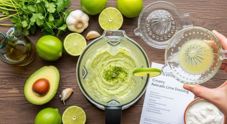Creamy Avocado Lime Dressing Recipe – Fresh, Zesty & Easy
