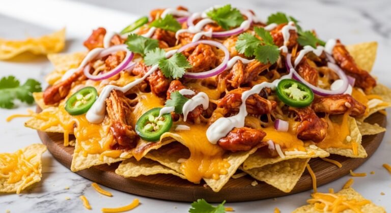 BBQ Chicken Nachos Recipe (Easy, Cheesy & Crowd-Pleasing!)