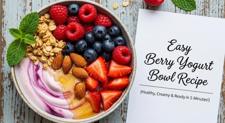 Easy Berry Yogurt Bowl Recipe (Healthy, Creamy & Ready in 5 Minutes!)