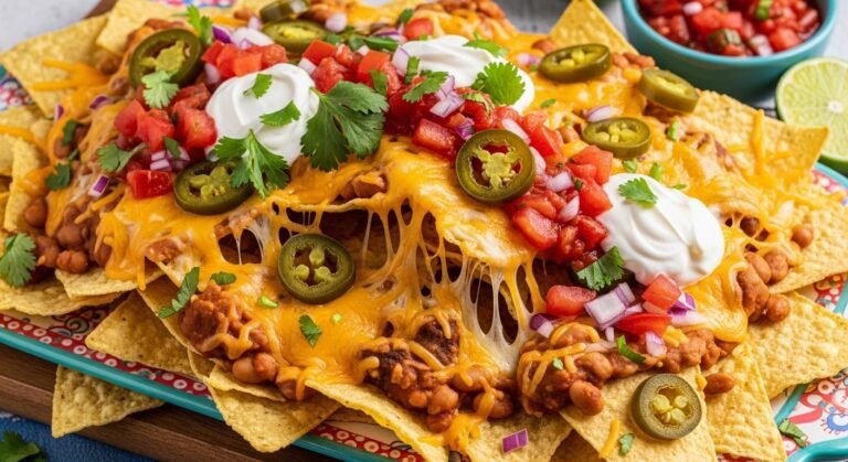 Cheesy Bean Nachos Recipe – The Ultimate Easy Loaded Nachos