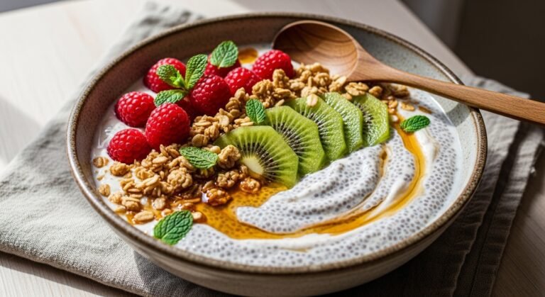 Creamy Chia Yogurt Bowl Recipe (Healthy, Easy & Perfect for Breakfast!)