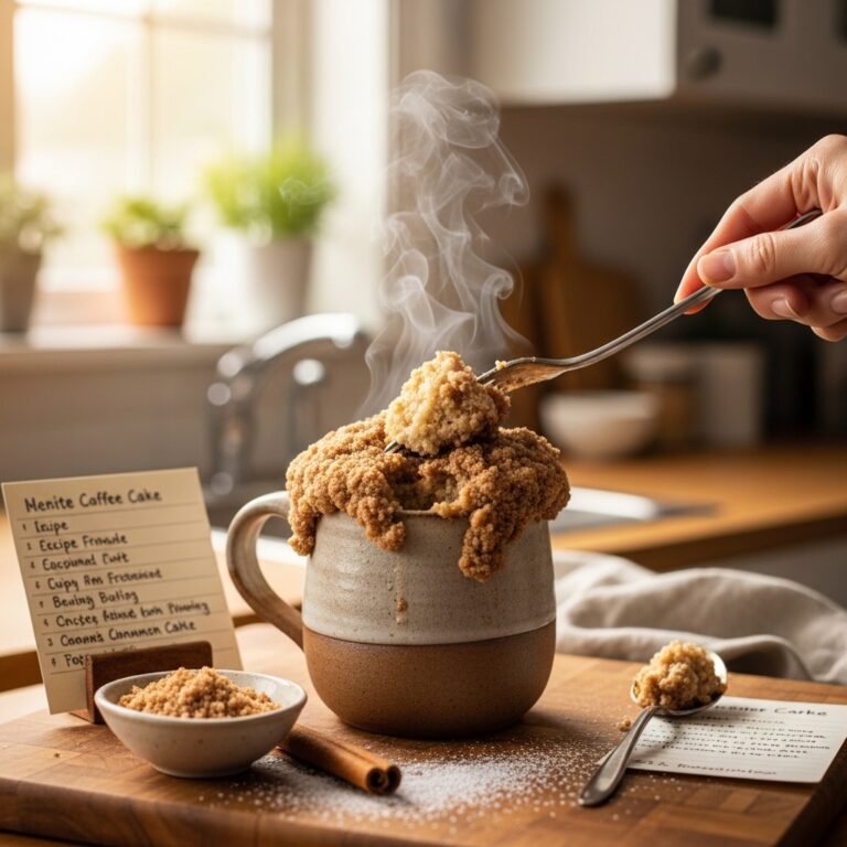 Easy Coffee Cake Mug Cake Recipe – A 2-Minute Cinnamon Crumb Dessert