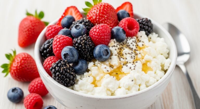 Creamy Cottage Cheese Berry Bowl Recipe (High-Protein & Ready in 5 Minutes!)