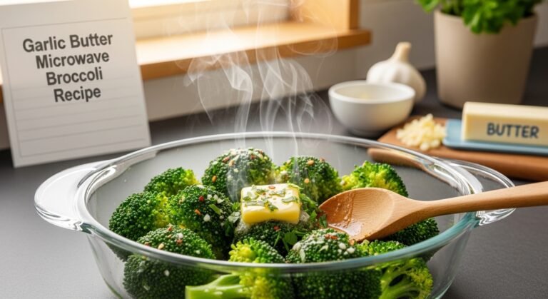 Garlic Butter Microwave Broccoli Recipe – Easy, Healthy, and Ready in Minutes