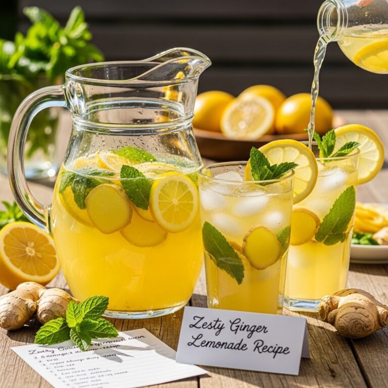Zesty Ginger Lemonade Recipe – Refreshing Homemade Summer Drink
