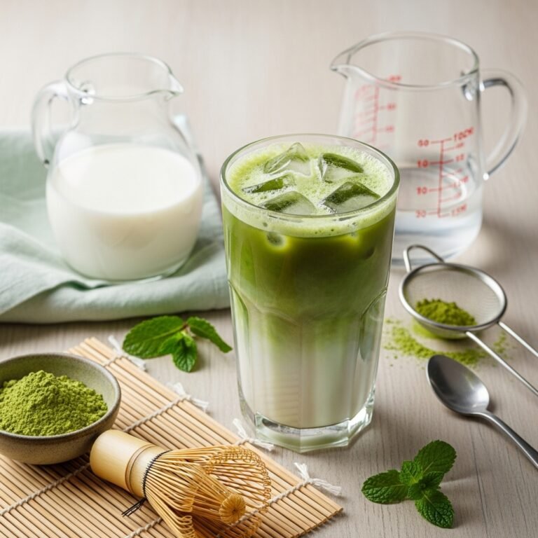 Refreshing Iced Matcha Latte Recipe – Easy Creamy Green Tea Drink at Home