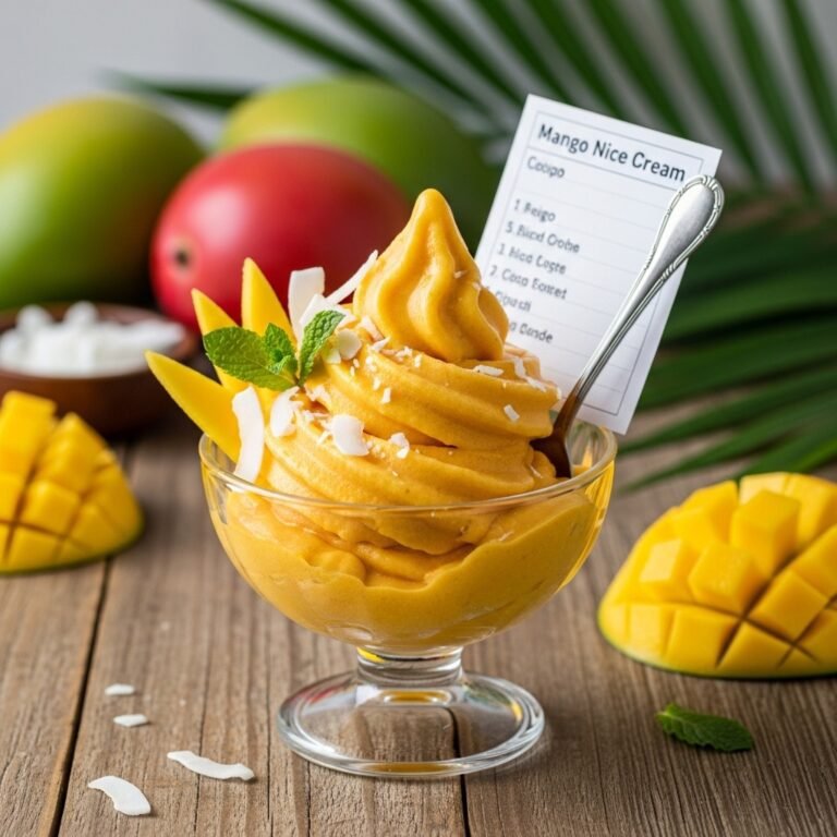 Mango Nice Cream Recipe – Easy Tropical Dairy-Free Ice Cream
