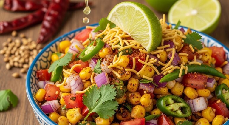 Masala Corn Chaat Recipe – Spicy, Tangy Street-Style Snack in 15 Minutes